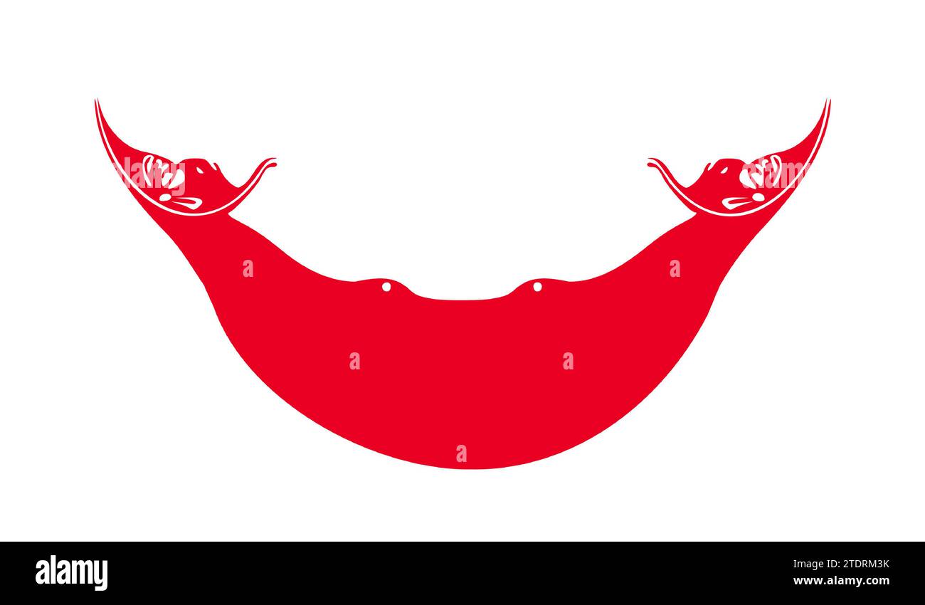 Alta bandiera dettagliata dell'Isola di Pasqua Rapa Nui. Bandiera nazionale di Rapa Nui dell'Isola di Pasqua. Illustrazione 3D. Foto Stock