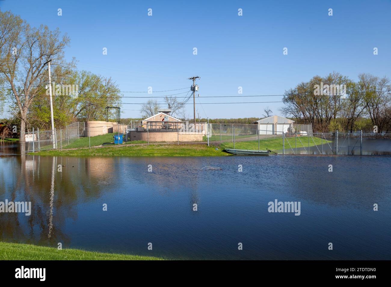 Inondazioni lungo il fiume Mississippi. Foto Stock