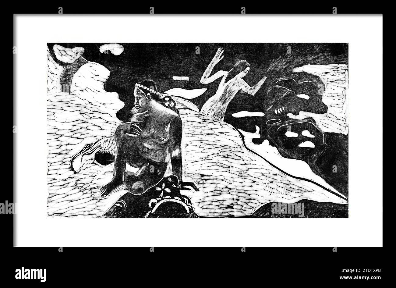Auti te Pape Paul Gauguin. (Francese, Parigi 1848-1903 Atuona, Hiva Oa, Isole Marchesi) Data: 1893-1894. Taglio su carta cinese. 1/16 x 14 poll. (20,5 Foto Stock