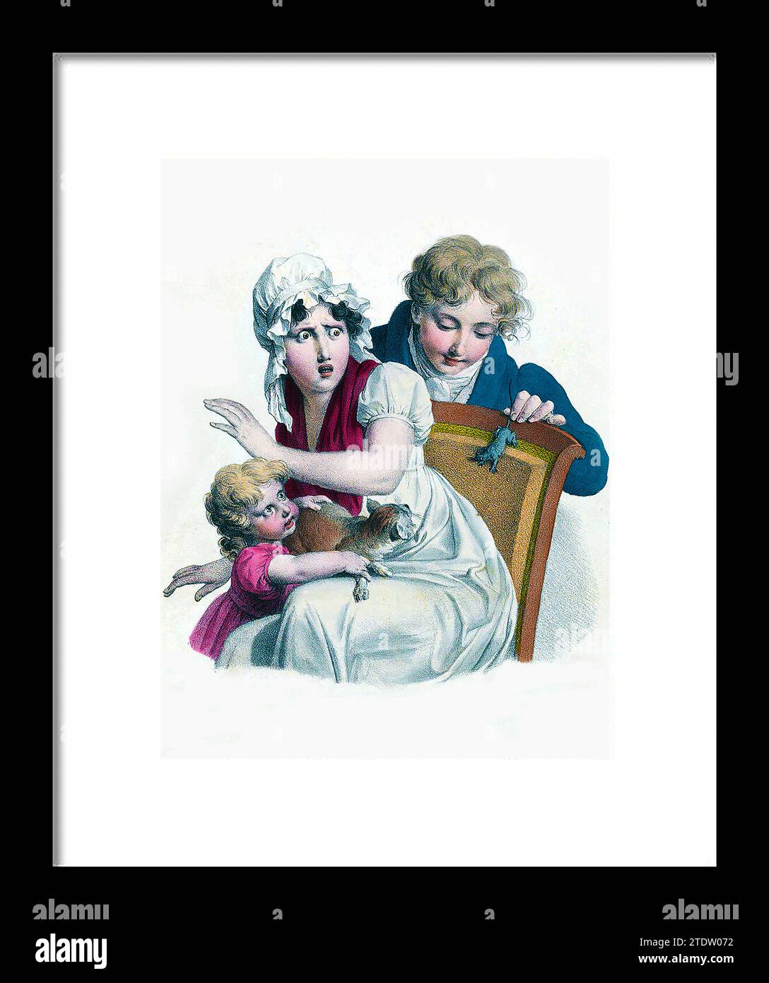 Paura. Louis Lйopold Boilly (francese, la Bassйe 1761-1845 Parigi) Delpech. Data: 1825. Litografia con colorazione manuale. Foglio: 7/16 x 9/16 pollici (29 x 2 Foto Stock