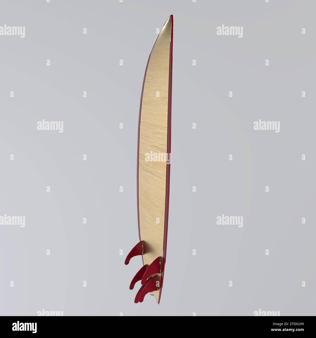 Tavola da surf isolata su sfondo bianco Foto Stock
