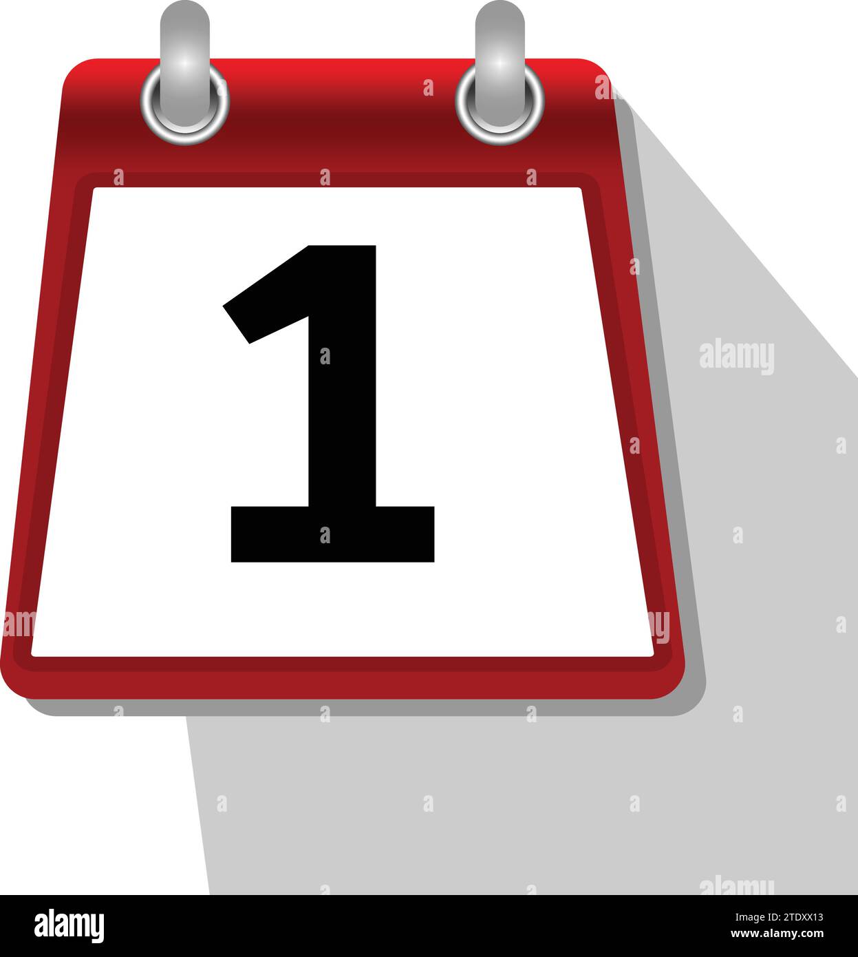 1 semplice icona del calendario su sfondo bianco Illustrazione Vettoriale