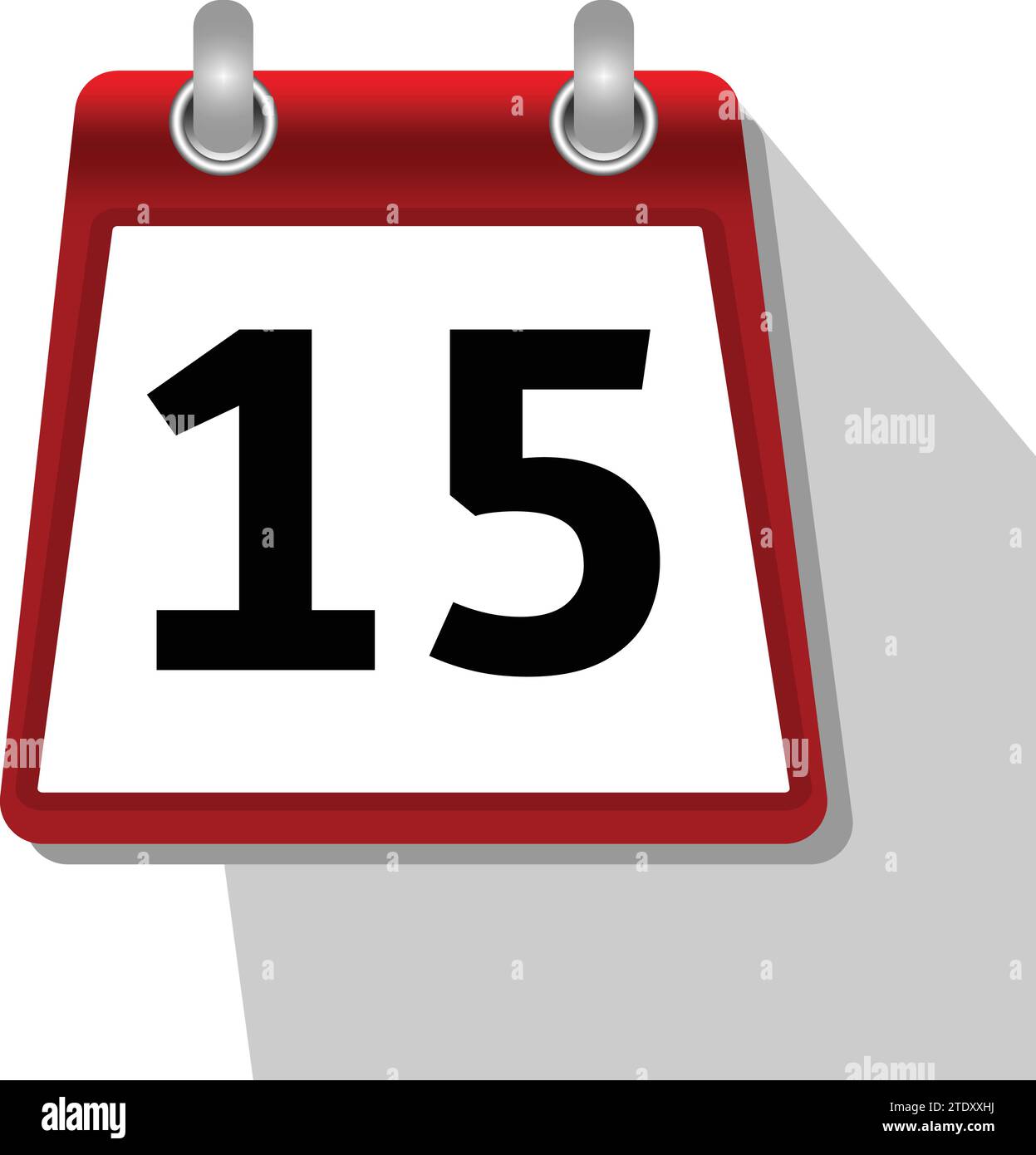 15 semplice icona del calendario su sfondo bianco Illustrazione Vettoriale