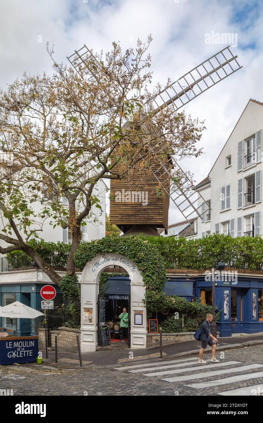 Le Moulin De la Galette, Parigi, Francia Foto Stock