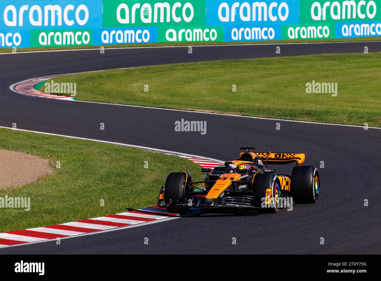 Suzuka Grand Prix Circuit, 20 dicembre 2023: Oscar Piastri (AUS) del team McLaren durante il Gran Premio di Formula 1 del Giappone 2023. Foto Stock