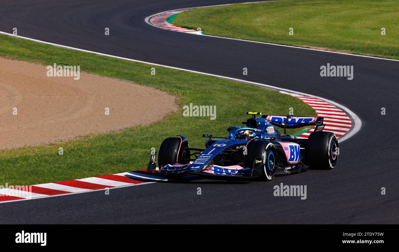 Suzuka Grand Prix Circuit, 20 dicembre 2023: Pierre Gasly (fra) del team Alpine durante il Gran Premio di Formula 1 del Giappone 2023. Foto Stock