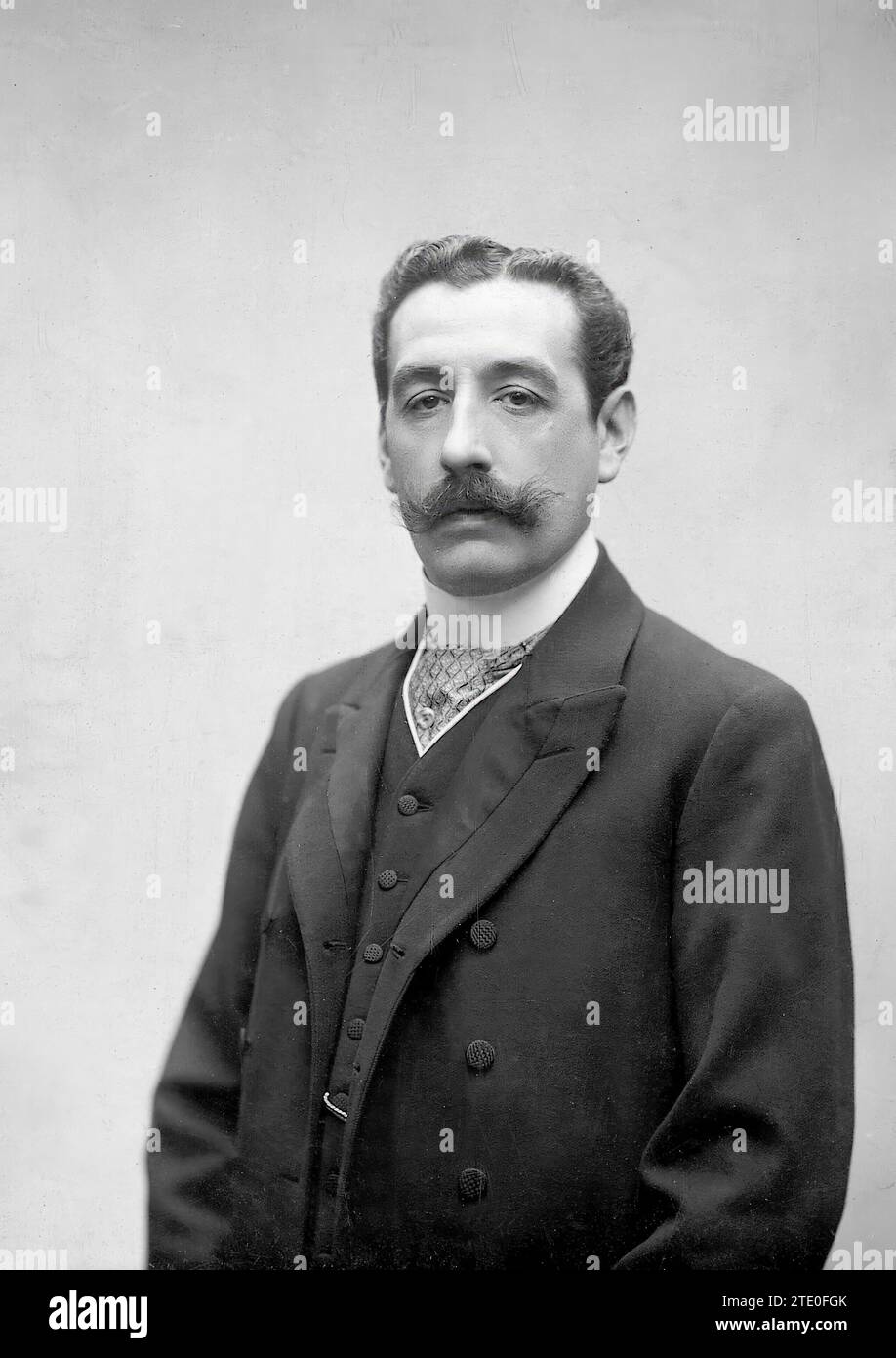 09/30/1913. Gli alti funzionari. Marchese di Portago (Vicente Cabeza de Vaca e Fernández de Córdoba) governatore di Madrid. Crediti: Album / Archivo ABC / Christian Franzen Foto Stock