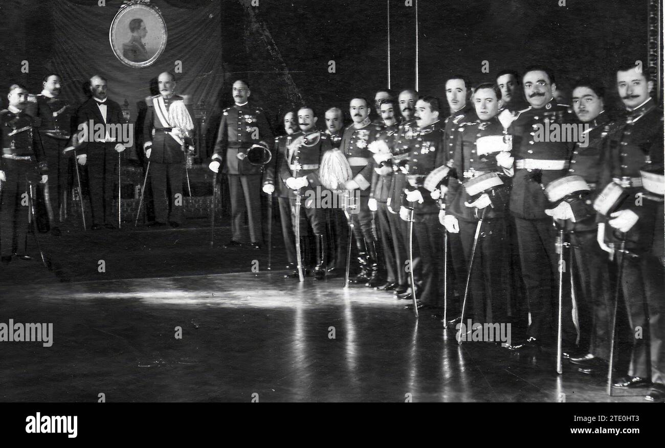 01/22/1919. Nel governo militare di San Sebastian. Accoglienza celebrata in occasione del santo di HM il Re. Crediti: Album / Archivo ABC / Norton Foto Stock