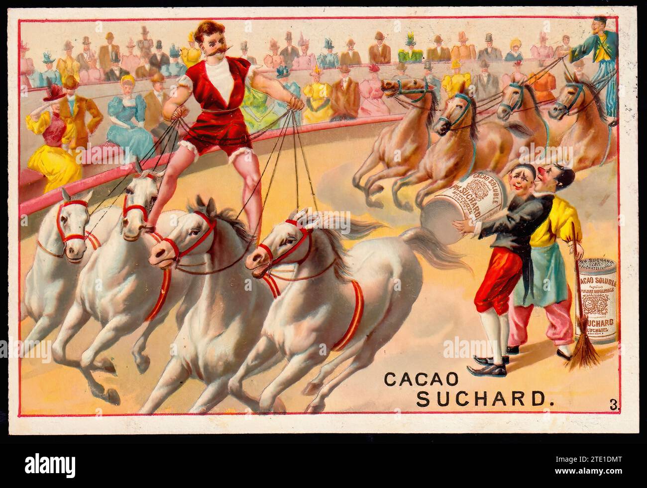 Circus Acts 003 - illustrazione da tradecard francese d'epoca Foto Stock