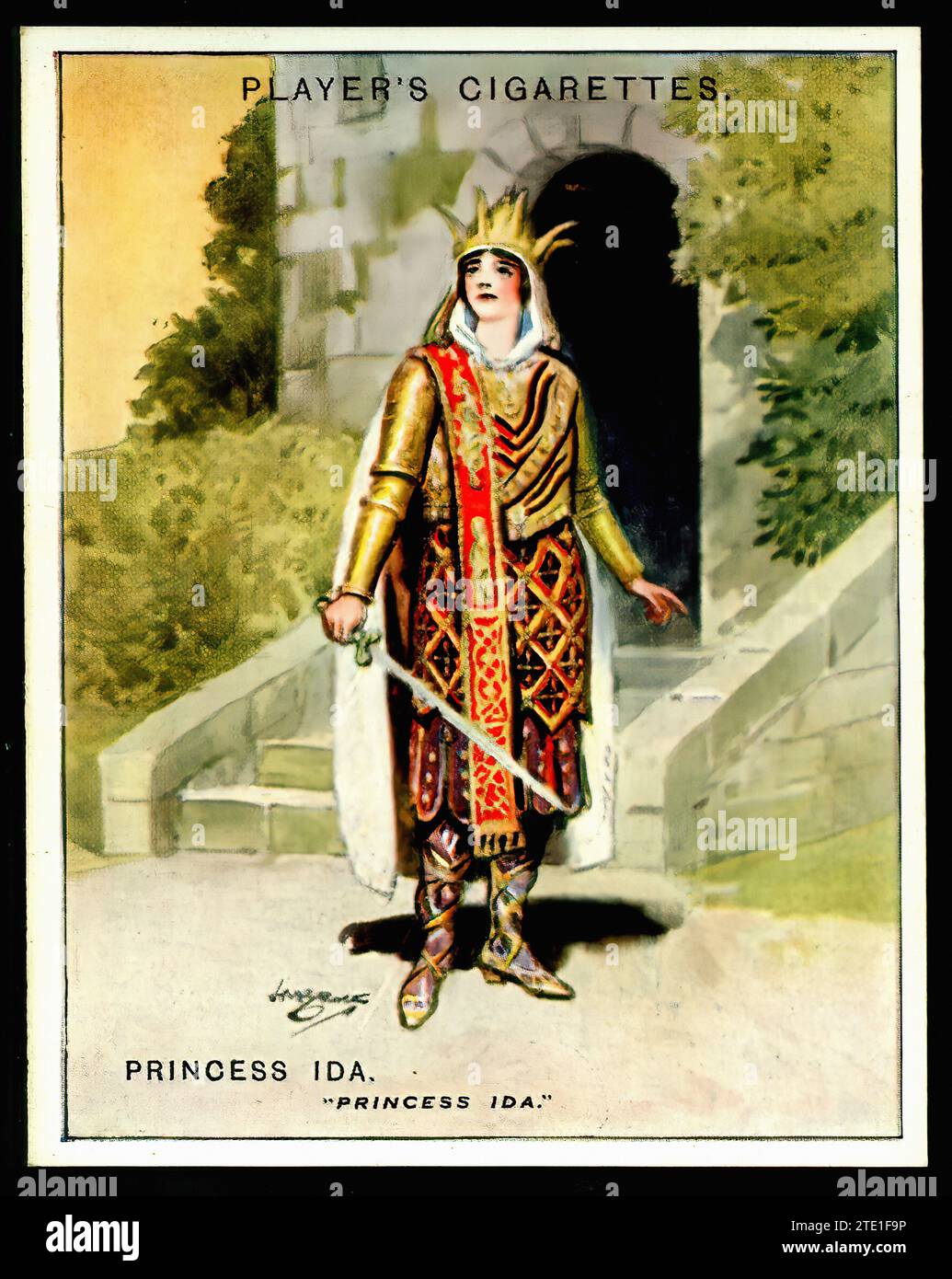 Princess Ida - illustrazione della carta di sigaretta d'epoca Foto Stock