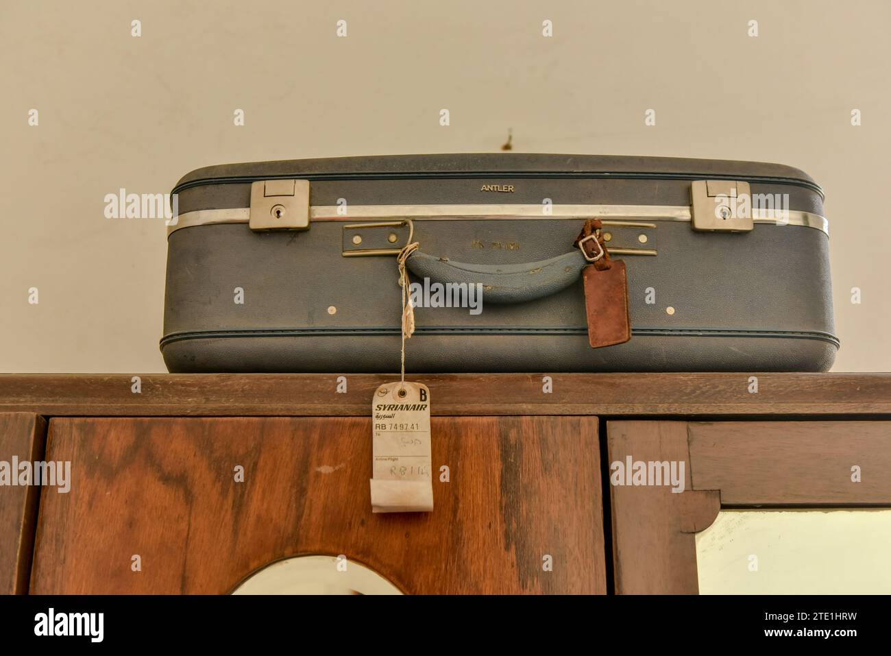 Baron Hotel ad Aleppo, Siria. Tra i suoi ospiti degni di nota c'era Agatha Christie che scrisse Murder on the Orient Express in Rm203. Altri sono stati taggati Foto Stock