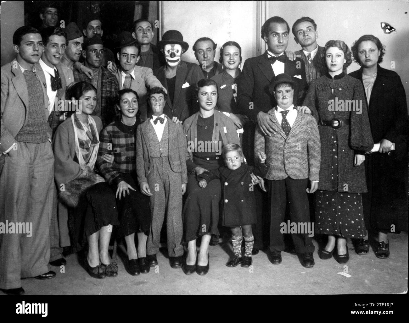 12/31/1936. Artisti che hanno preso parte al festival in onore degli ambasciatori dell'URSS e del Messico, organizzato dal gruppo di ottobre della SRI, sezione meridionale. Crediti: Album / Archivo ABC / Uguina Foto Stock