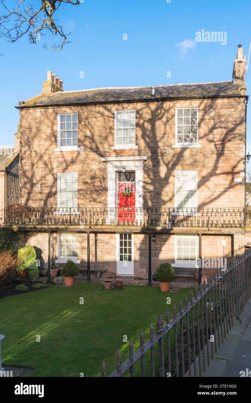 The Old Whaling House, una casa di città georgiana elencata, a Berwick upon Tweed, Northumberland, Inghilterra, Regno Unito Foto Stock