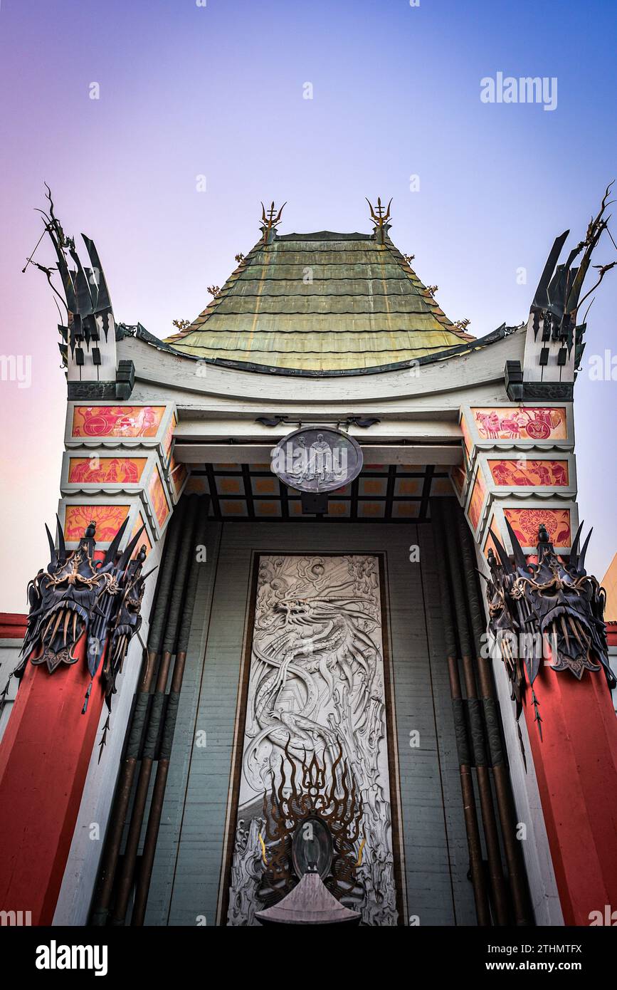 Ingresso del Forecourt del Grauman's Chinese Theatre all'Hollywood Boulevard - Los Angeles, California Foto Stock