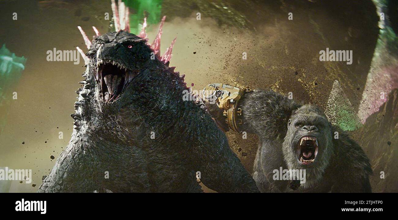Godzilla x Kong il nuovo Impero Godzilla e King Kong Foto Stock