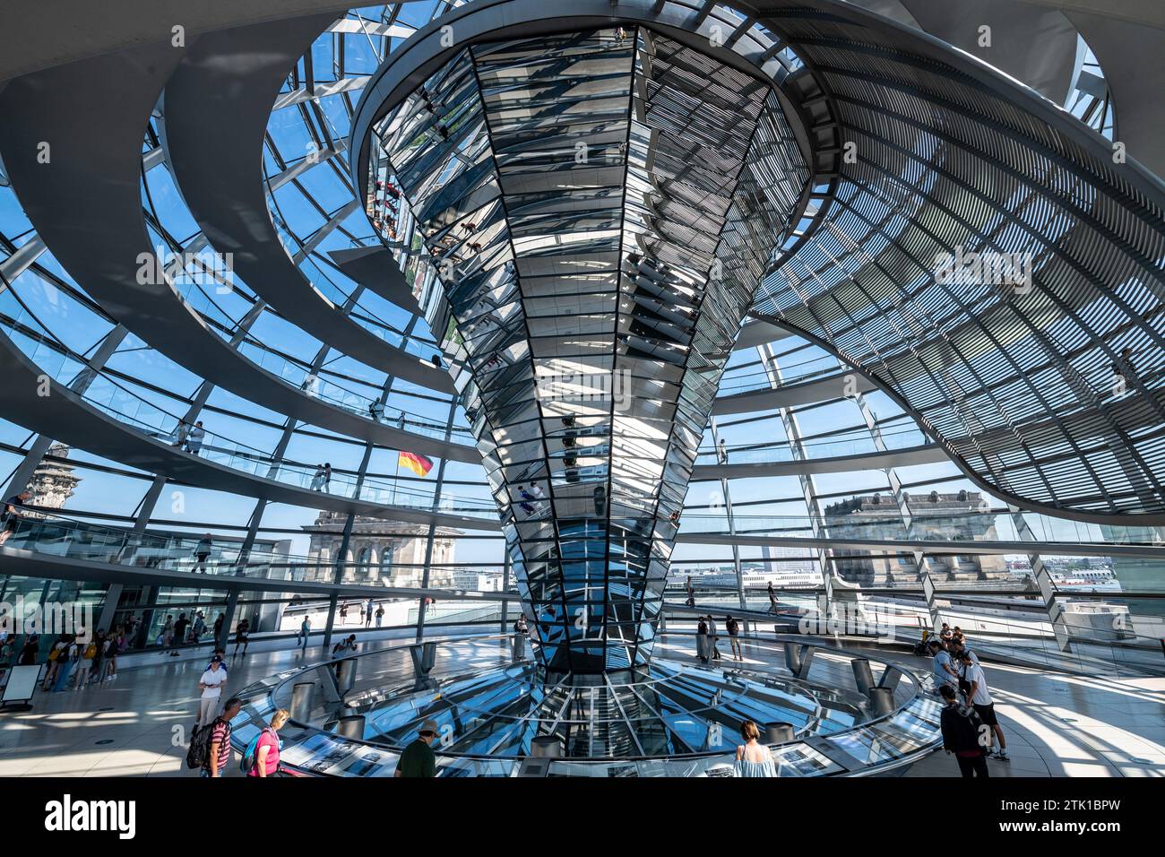 Edificio del Reichstag vista panoramica a Berlino, Germania Foto Stock