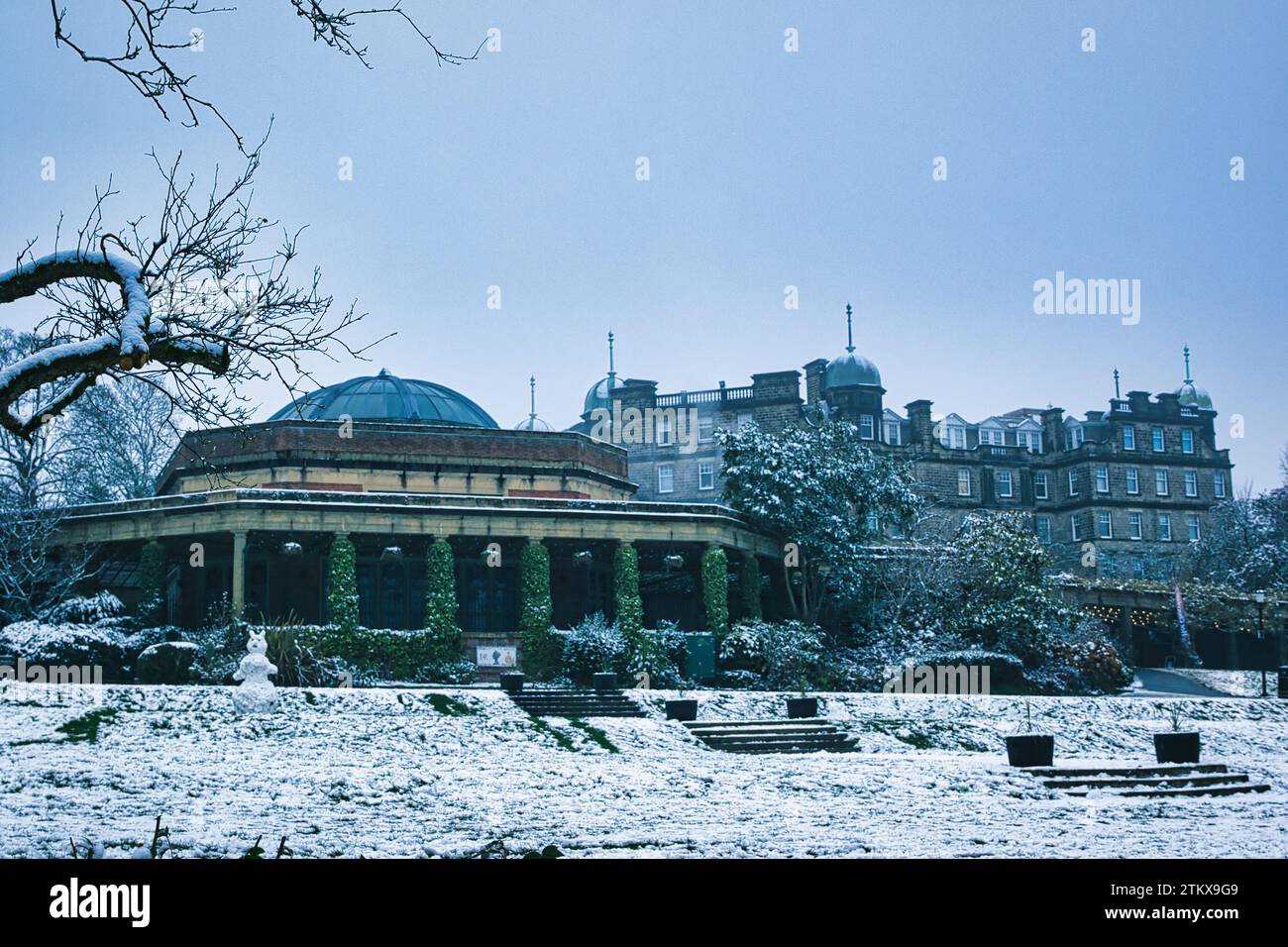 Bellissime riprese video scattate durante l'inverno ad Harrogate Foto Stock