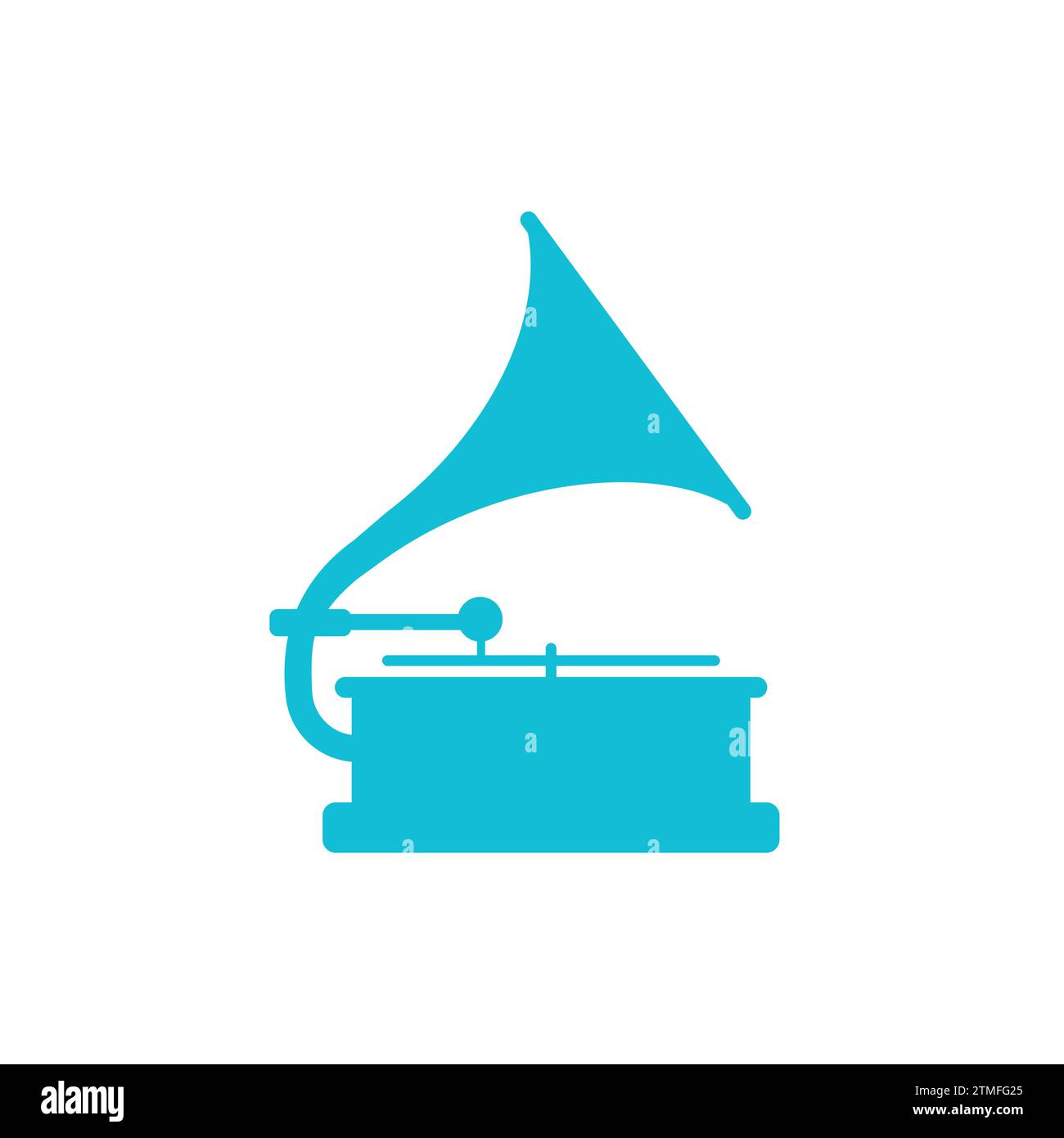 Icona Gramophone. Dal set di icone blu. Illustrazione Vettoriale