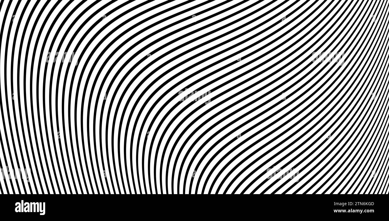 sfondo astratto dell'onda vettoriale in bianco e nero. Illustrazione Vettoriale