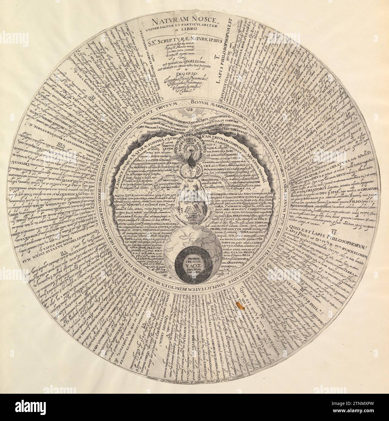 La pietra filosofale di Heinrich Khunrath, Amphiteatrum sapientiae aeternae 2011 di Hans Vredeman de Vries Foto Stock