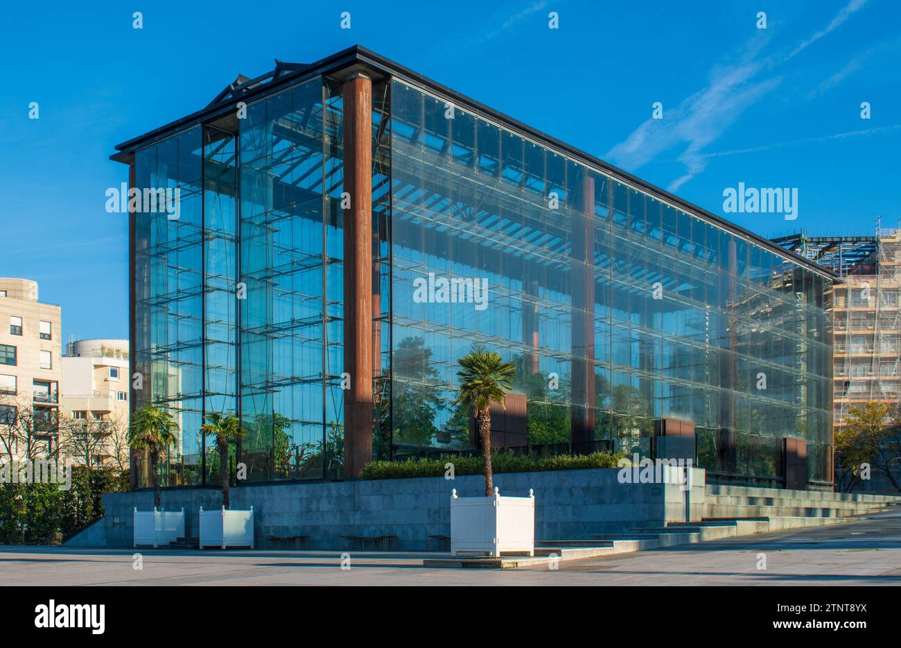 André Citroën Park, nel sud-ovest di Parigi, in inverno, in Francia Foto Stock