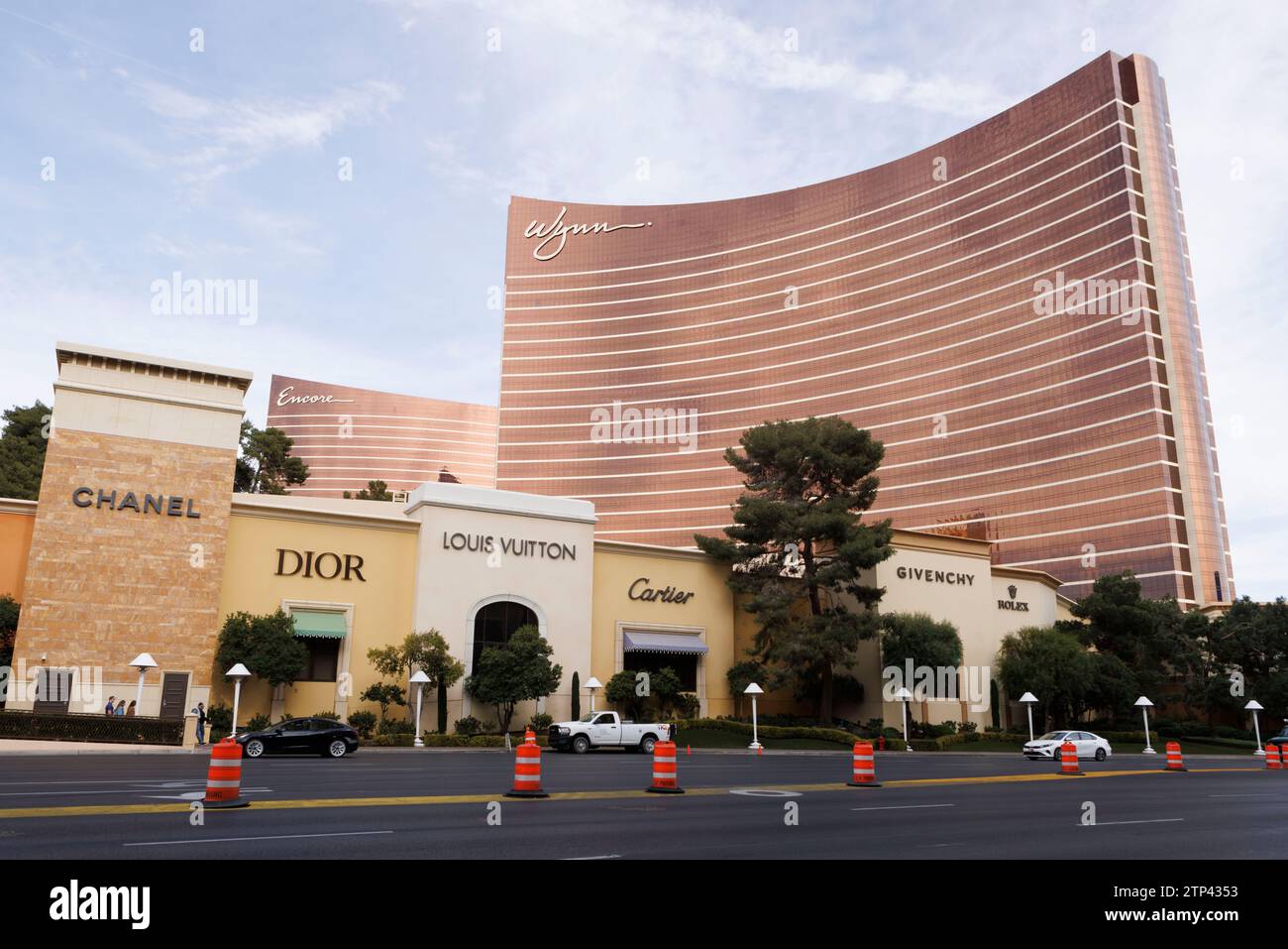 Vista generale del Wynn & Encore Resorts a Las Vegas, Nevada, Stati Uniti. Immagine scattata l'11 dicembre 2023. © Belinda Jiao jiao.bilin@gmail.com 075989 Foto Stock