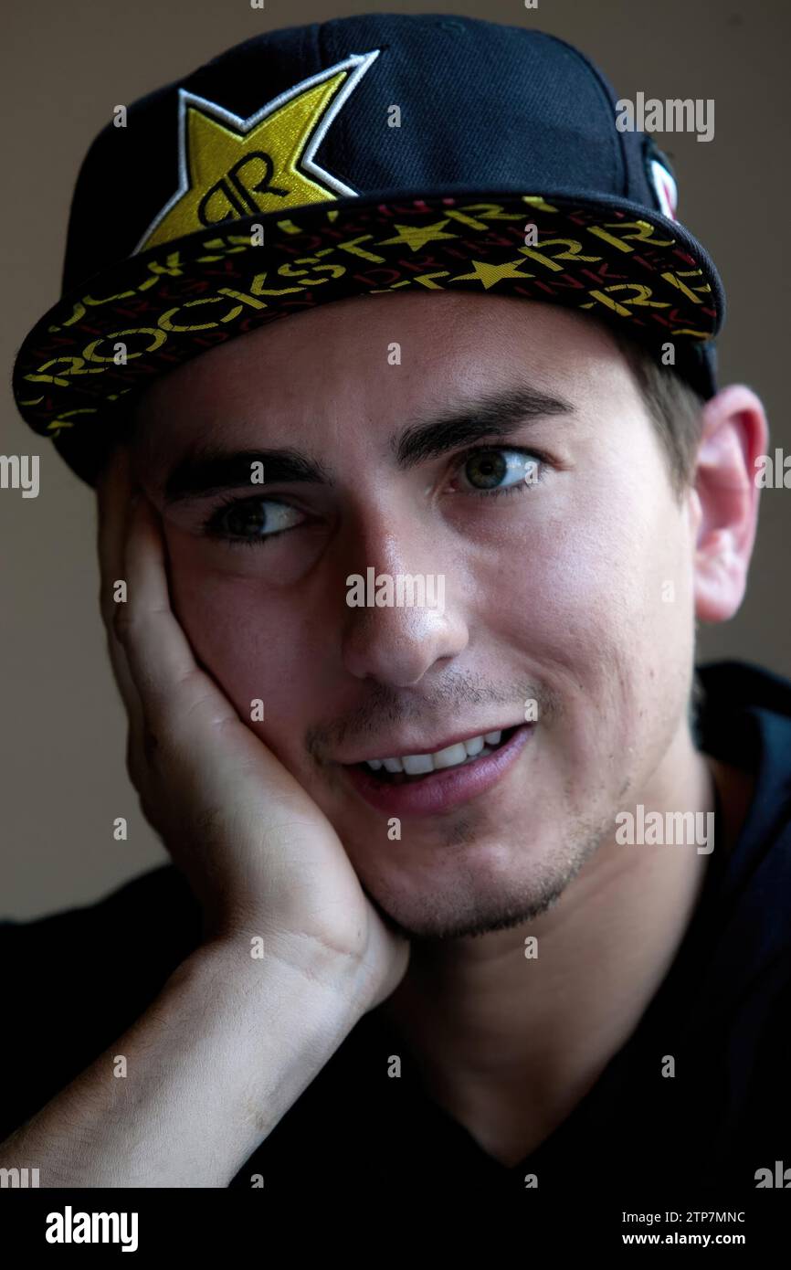 Jorge Lorenzo, pilota di moto. Campione del mondo Moto GP. 02-09-2012. Foto Jose Alfonso. ArcDC Jose Alfonso. Crediti: Album / Archivo ABC / Jose Alfonso,José Alfonso Foto Stock