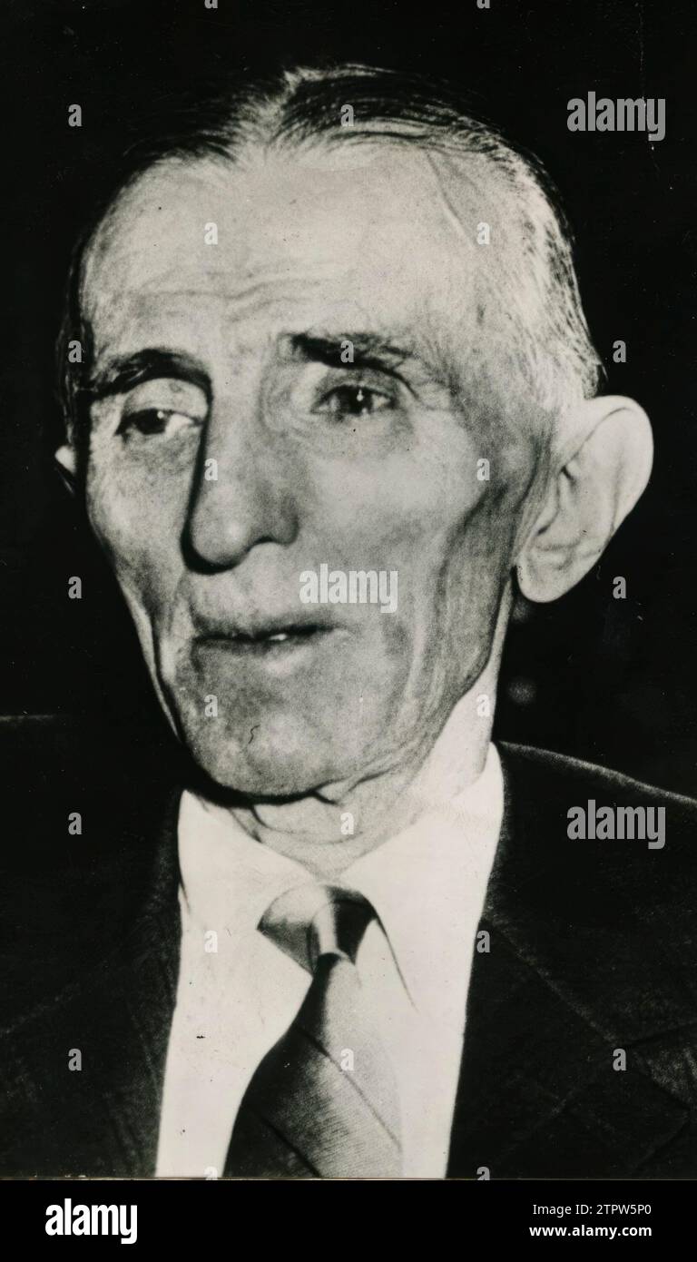12/31/1939. Un'immagine di Nikola Tesla. Crediti: Album / Archivo ABC Foto Stock