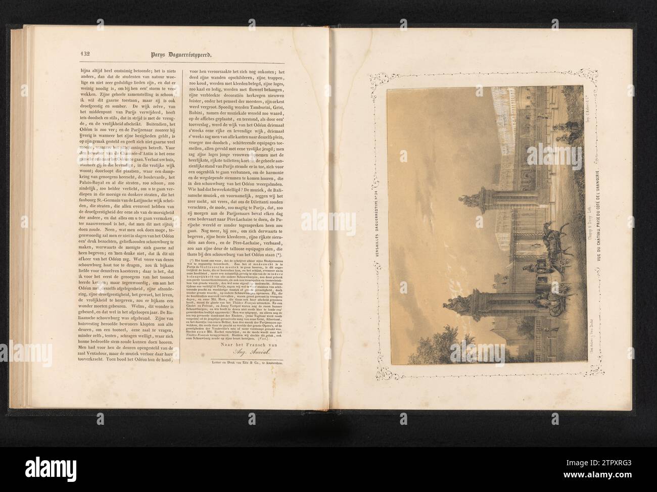 Vista del Castello di Versailles, Nicolas Marie Joseph Chapuy, dopo Anonimo, 1839 - in o prima del 1840 carta di Parigi Castello di Versailles carta di Parigi Castello di Versailles carta di Versailles Foto Stock