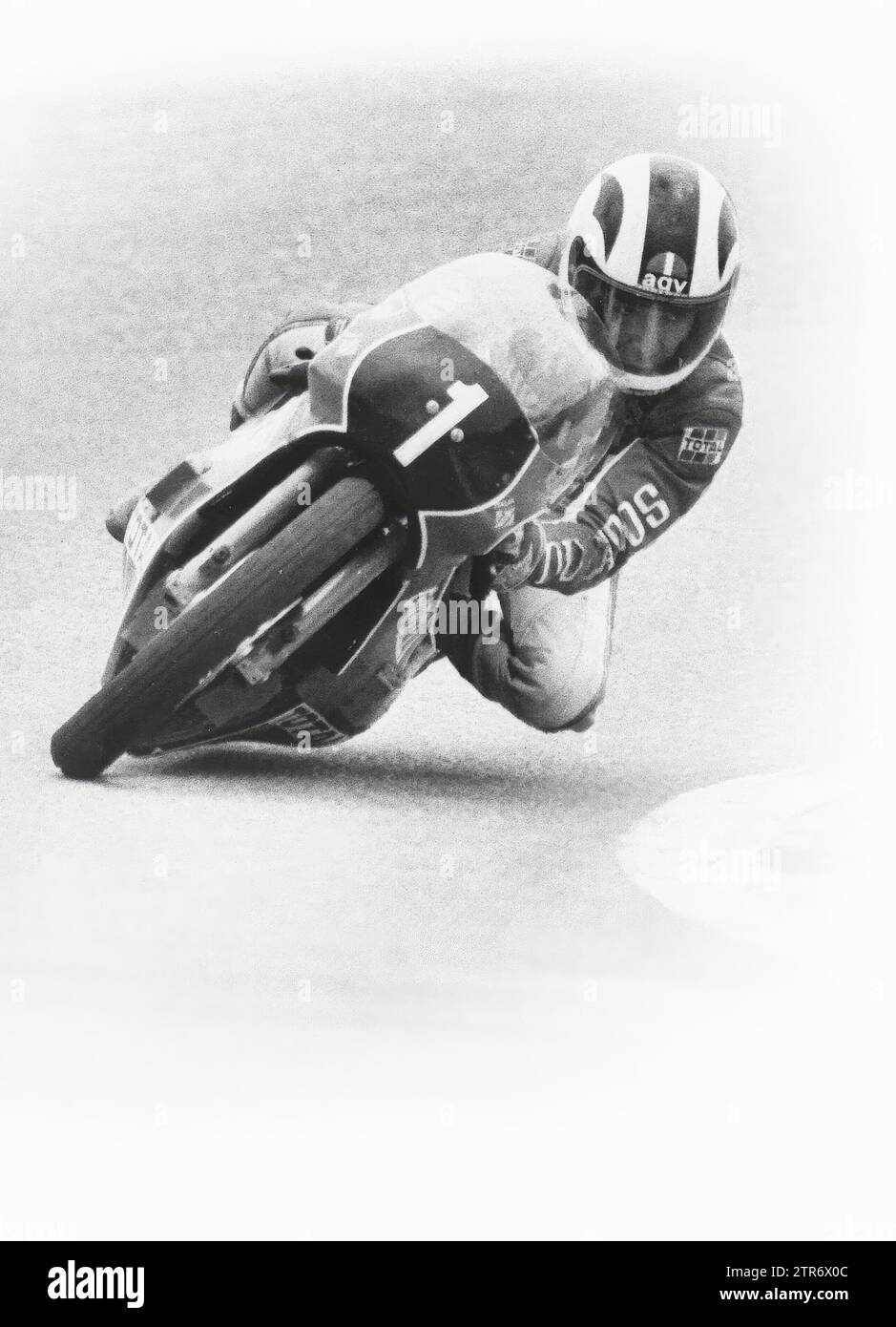 04/30/1980. Ángel Nieto, in un'immagine retrospettiva, sul circuito di Jarama, quando era pilota Garelli. Crediti: Album / Archivo ABC Foto Stock