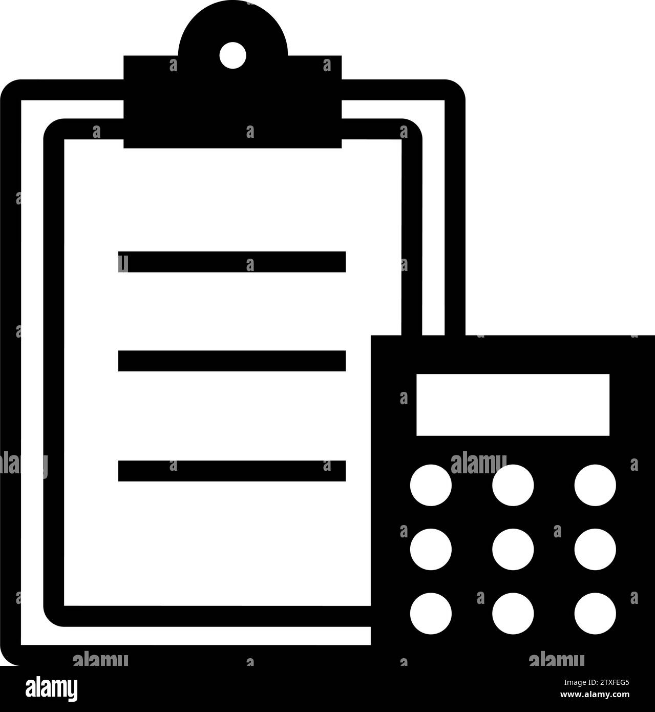 contabilità, icona glifo clipboard isolato, marketing , pianificazione Illustrazione Vettoriale