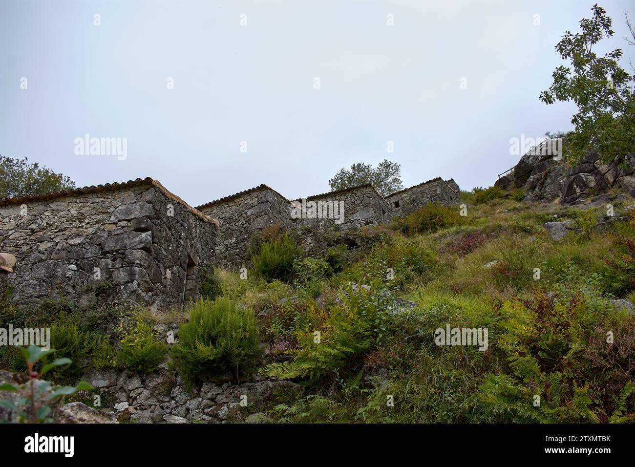 I mulini di Picón e Folón situati a El Rosal Foto Stock