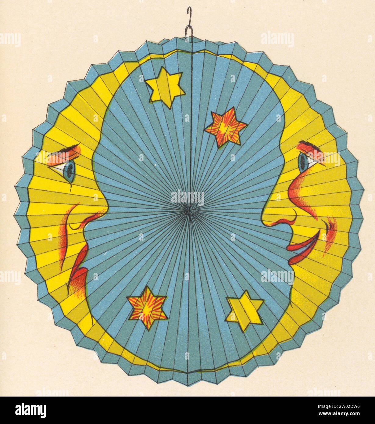 Una cromolitografia tratta da un catalogo della fine del XIX secolo pubblicato nel Baden-Württemberg che pubblicizza lanterne di carta stagionali per celebrare il giorno di San Martino. Foto Stock