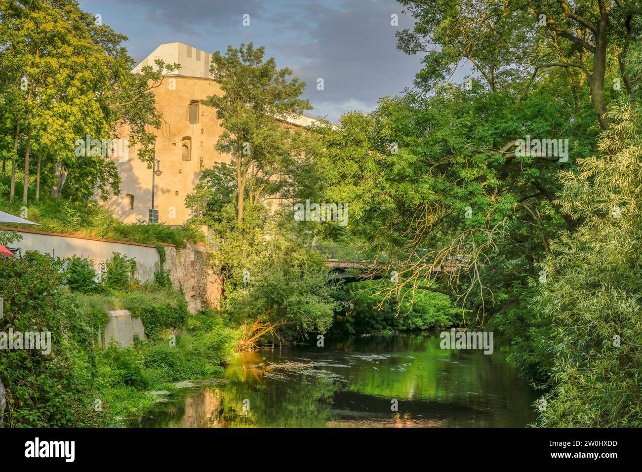 Mühlgraben, Halle an der Saale, Sachsen-Anhalt, Deutschland Foto Stock