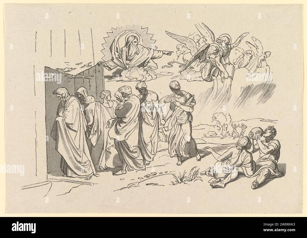 Gods convoca Noè e la sua famiglia nell'Arca 2010 di Joseph von Fuhrich Foto Stock