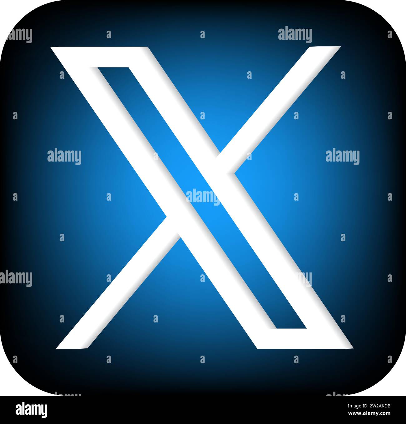 Nuovo logo twitter x 2023 twitter x logo vettoriale Illustrazione Vettoriale