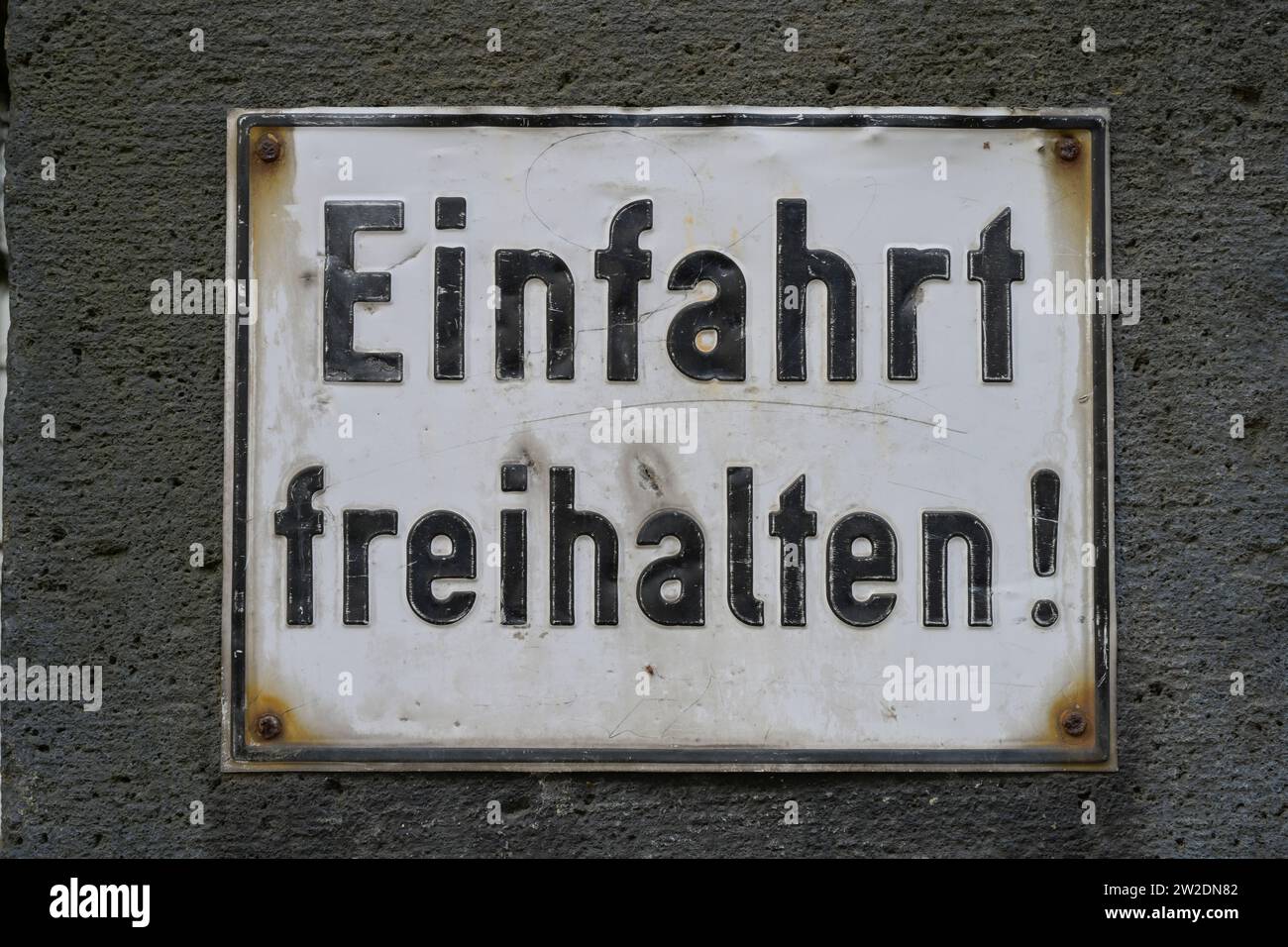 Einfahrt freihalten, Verbotsschild, Deutschland Foto Stock