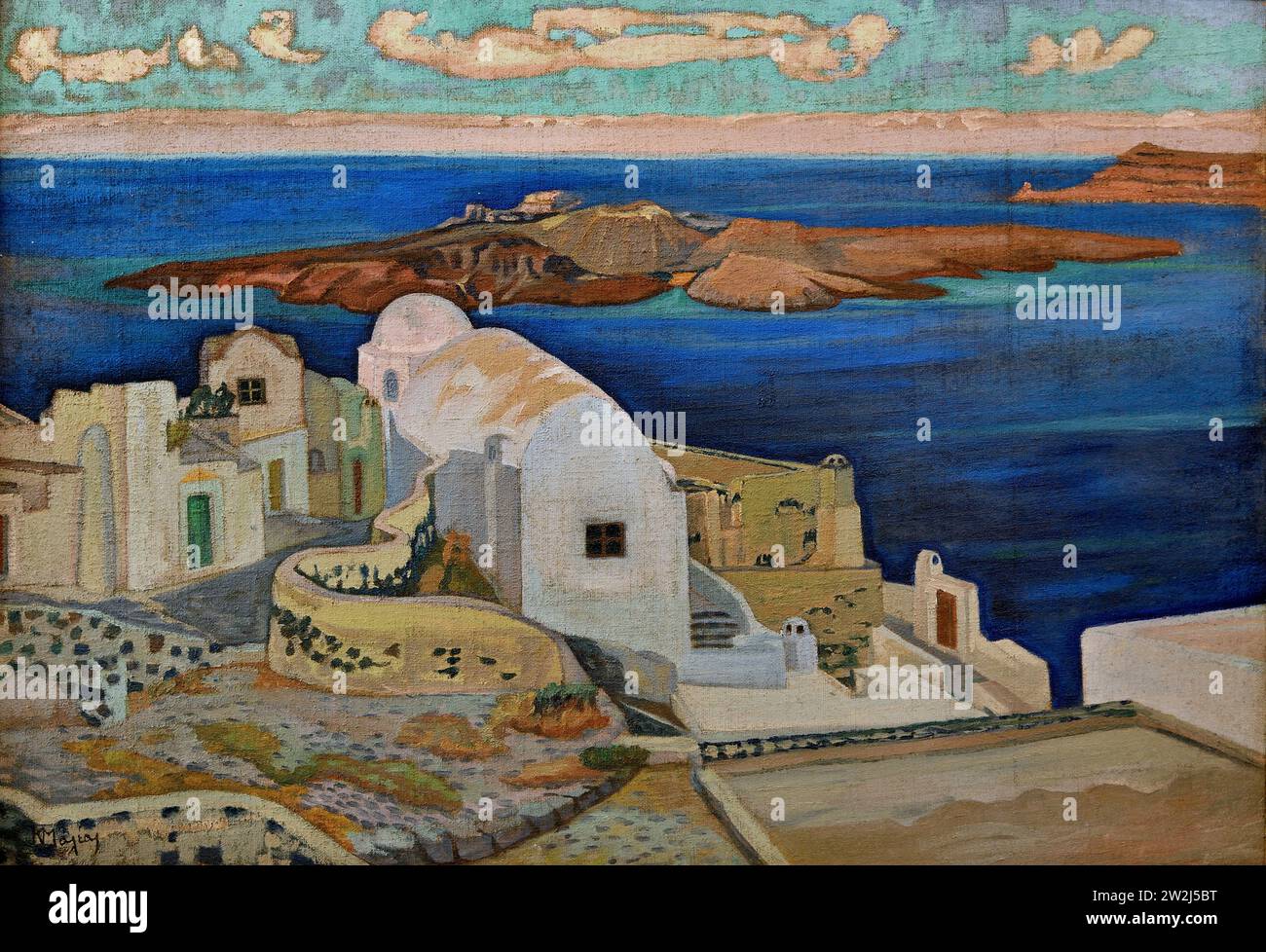 Maleas Konstantinos (1879 - 1928) Santorini, Pittura XIX-XX secolo, Galleria Nazionale, Atene, Grecia. Foto Stock