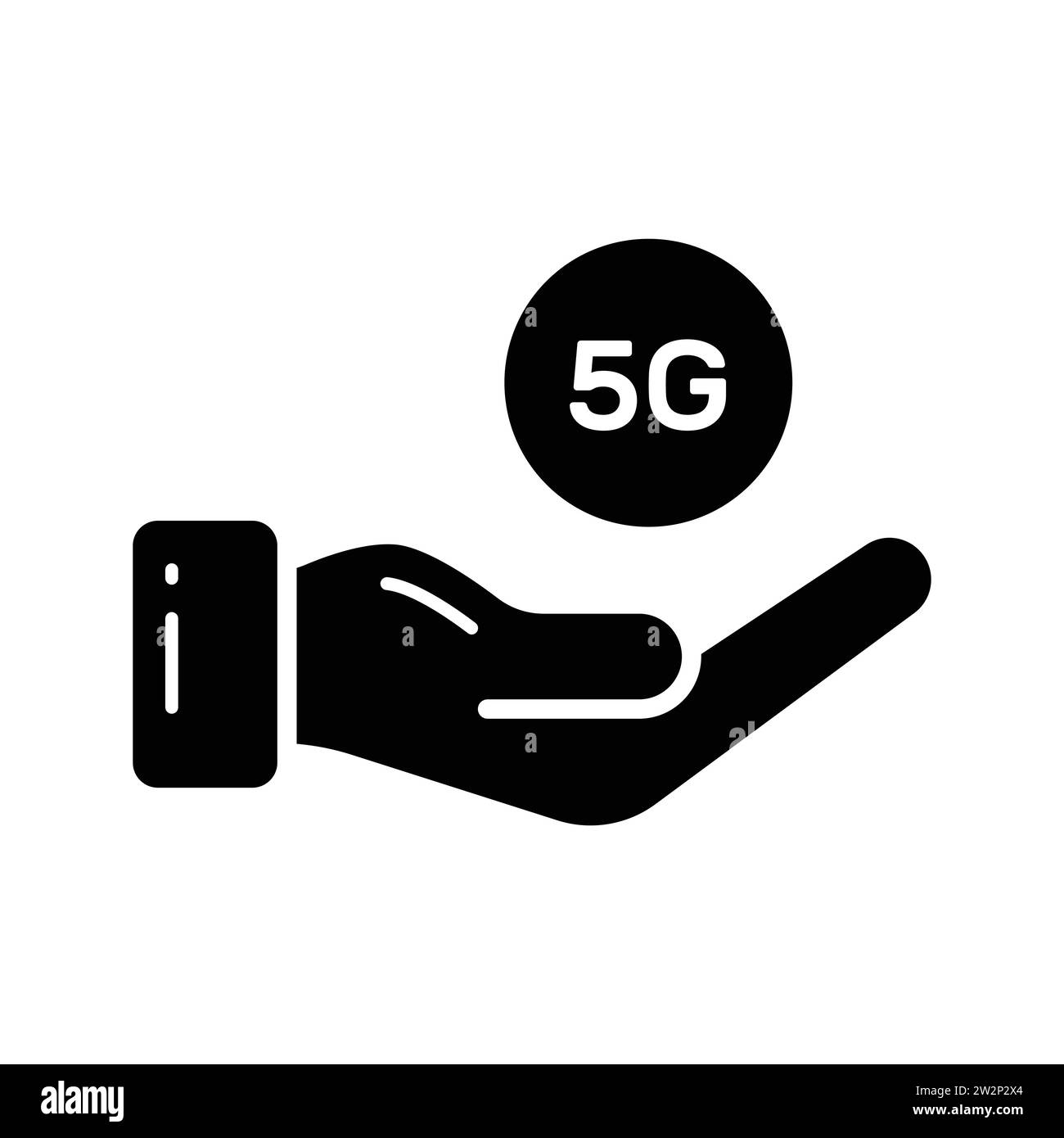 Scopri questo bellissimo vettore della tecnologia 5G in stile moderno, icona pronto all'uso Illustrazione Vettoriale