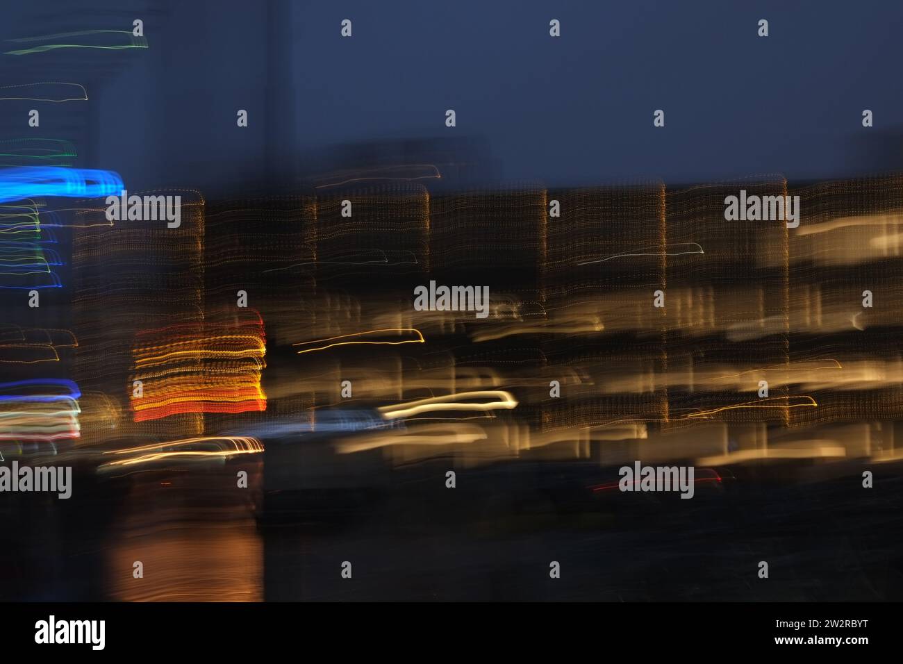 skyline del movimento intenzionale della fotocamera Foto Stock