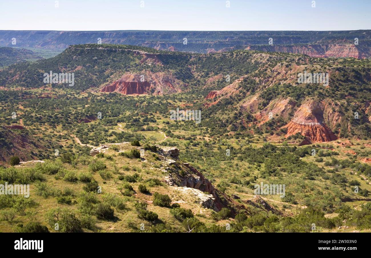 il sistema canyon palo duro della scarpata di caprock vicino ad amarillo texas Foto Stock