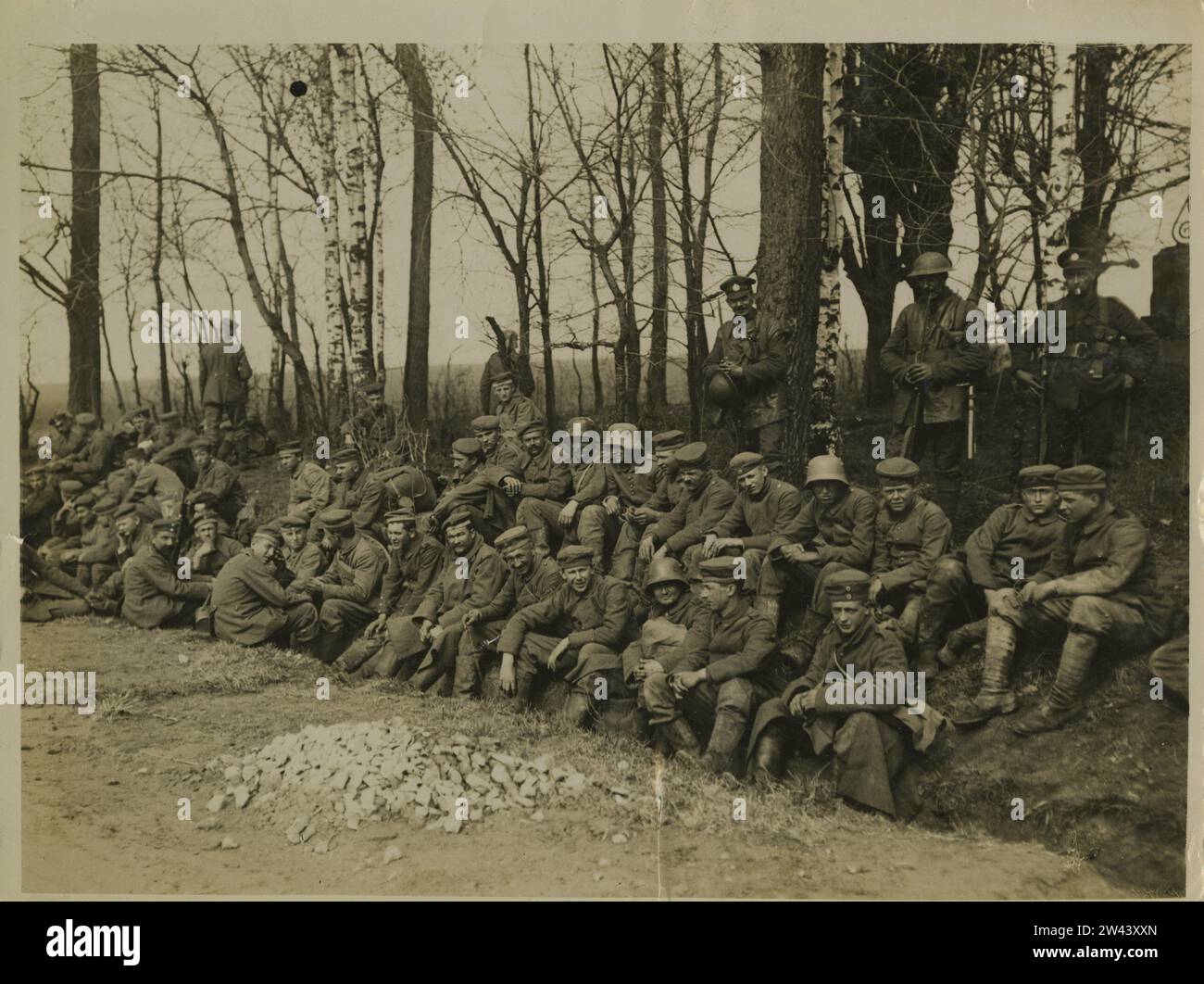 Fotografia ufficiale scattata sul fronte occidentale britannico durante la prima guerra mondiale nel 1917-1918 Foto Stock