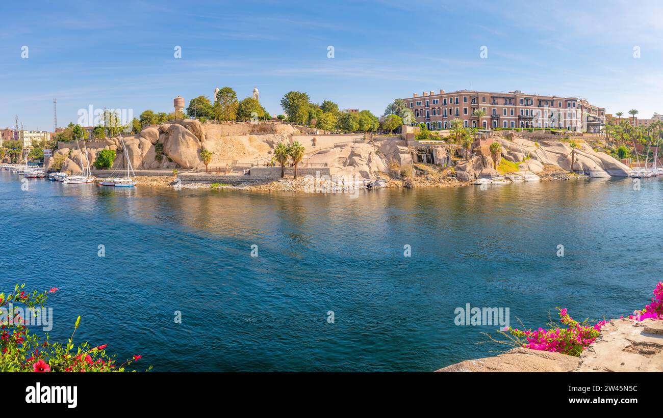 c;21 dicembre 2023 - vista del Sofitel Legend Old Cataract Hotel ad Assuan, Egitto Foto Stock