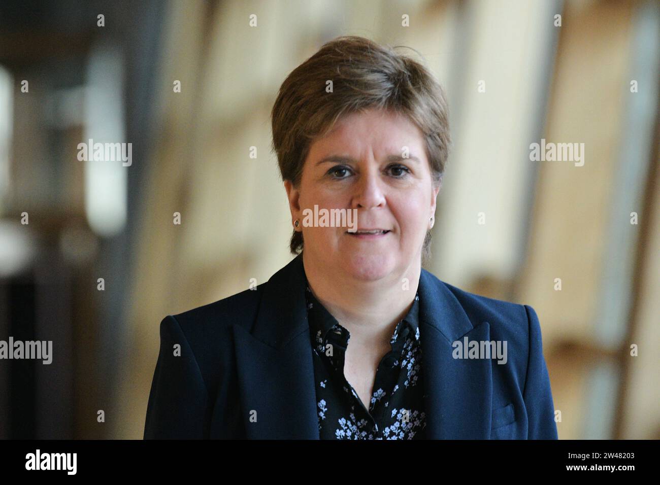 Edimburgo Scozia, Regno Unito 21 dicembre 2023. Ex primo ministro Nicola Sturgeon al Parlamento scozzese per le interrogazioni relative al primo ministro. credit sst/alamy live news Foto Stock