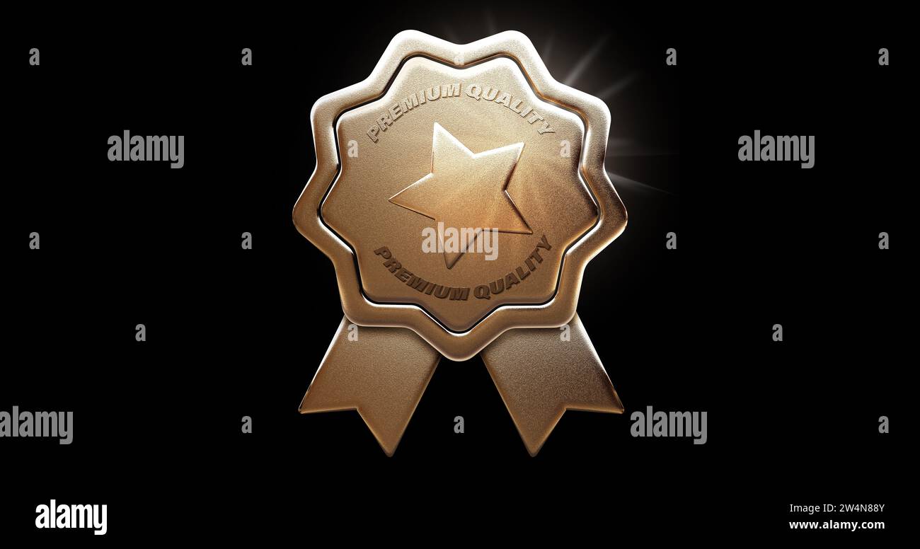 SIGILLO DI QUALITÀ SUPERIORE PER I PRODOTTI Foto Stock