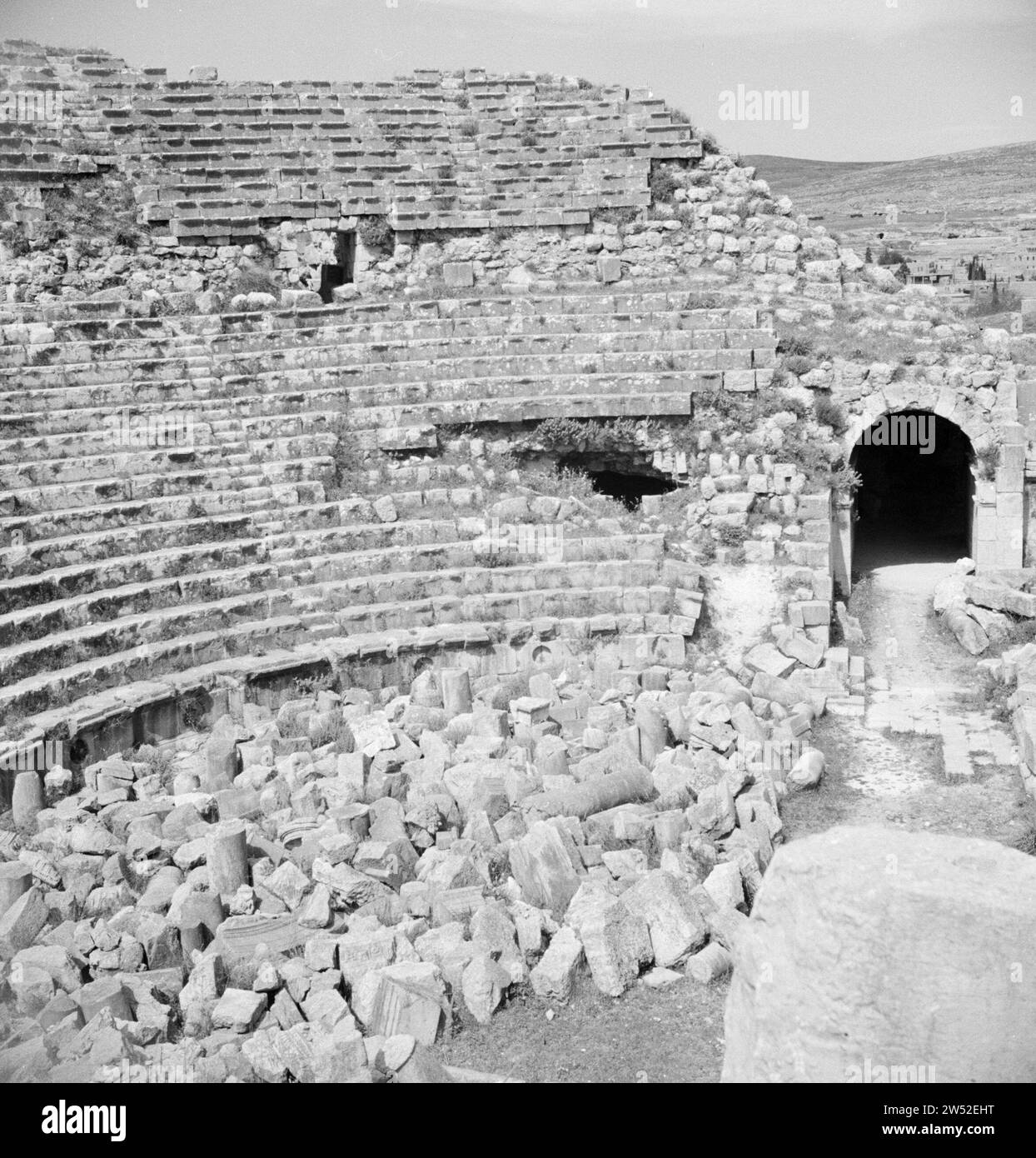 All'interno del South Theater di Jerash, California. 1950-1955 Foto Stock