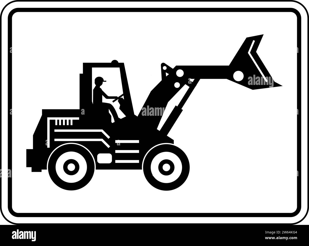 Avvertenza segnaletica area di costruzione Illustrazione Vettoriale