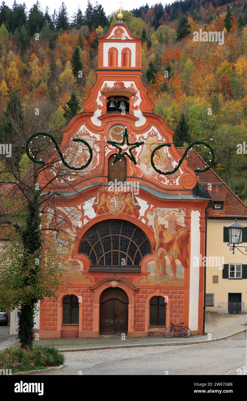 La Chiesa dello Spirito Santo a Fussen in Baviera Foto Stock
