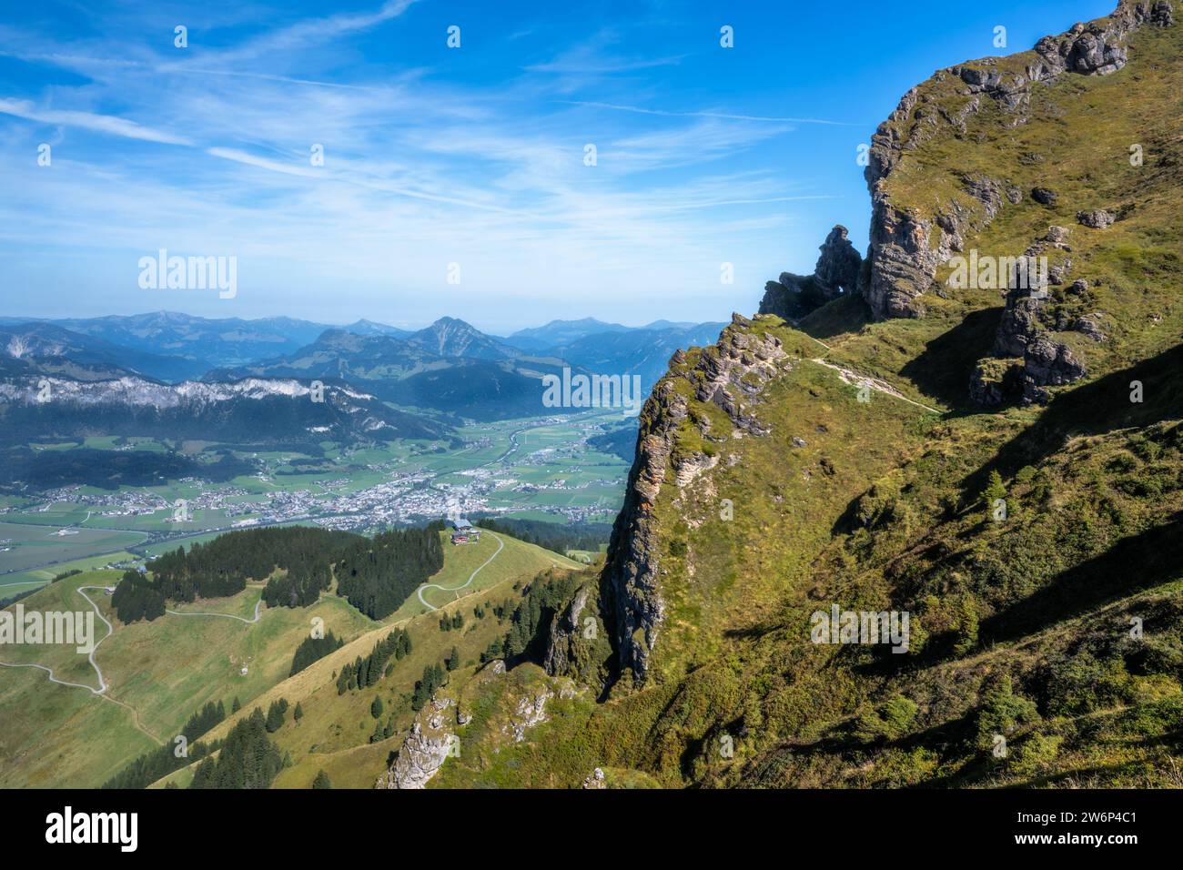 Vista dal monte Kitzbüheler Horn in Austria Foto Stock