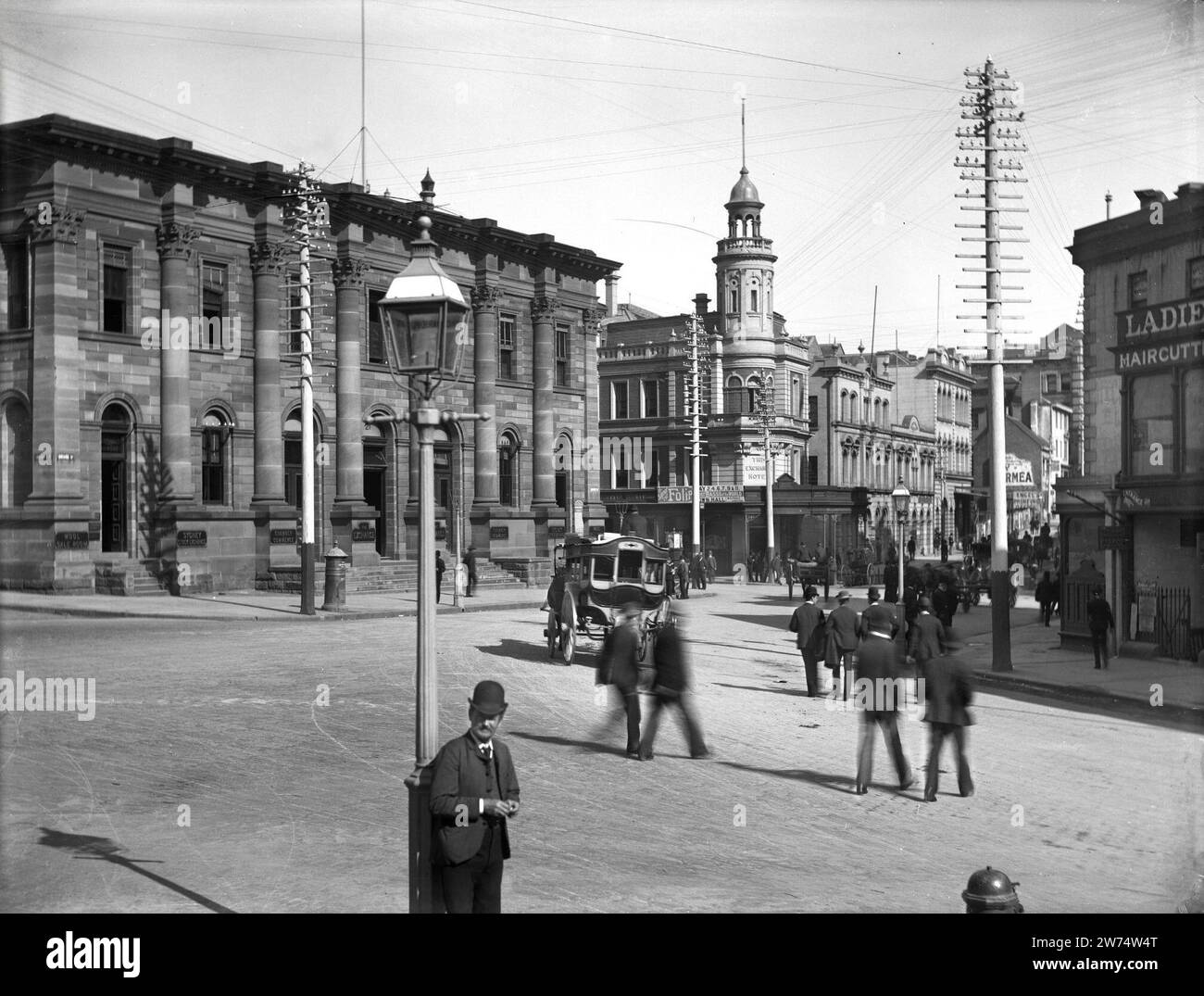 Bridge Street e The Exchange, Sydney (c. 1892) Foto Stock